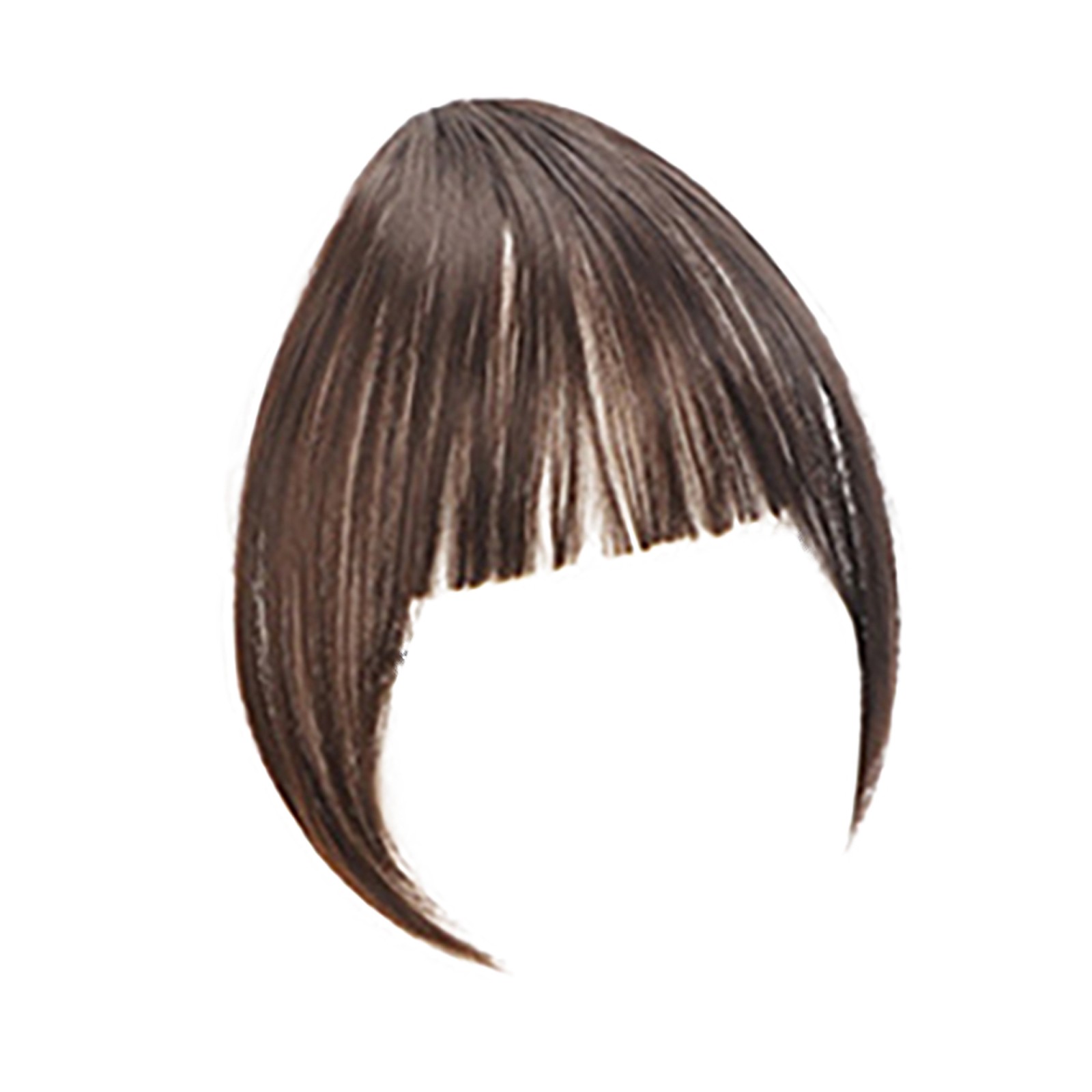 thumbnail image 2 of Extensiones de flequillo con clip - Pelo natural castaño rojizo Resistente al calor para uso diario en fiestas, 2 of 2